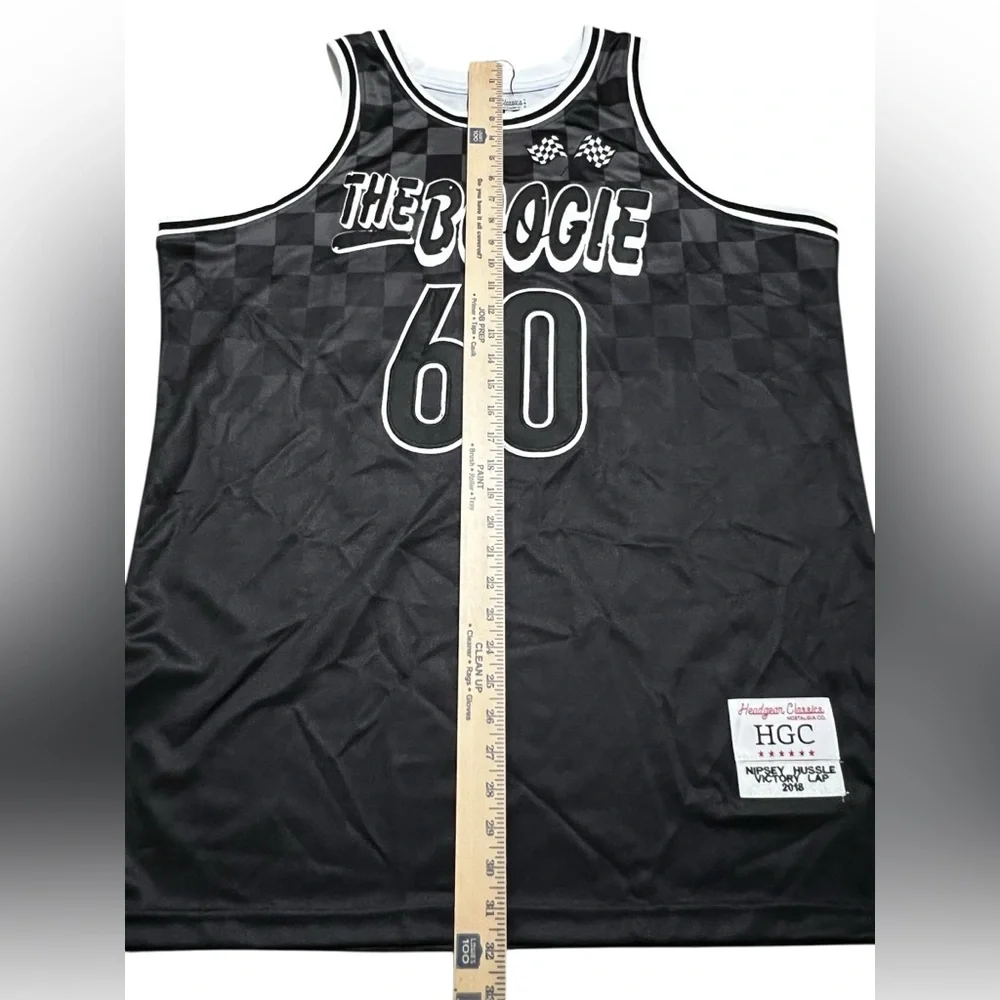 Headgear Classics Boogie‎ Nipsey hussle basketball jersey black checkered 3XL